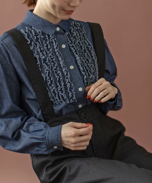 PAR ICI(パーリッシィ)の「オーガニックツイル 吊りパンツ(その他パンツ・レディース・カーキ/ブラック/アイボリー・FREE)」の6枚目の写真