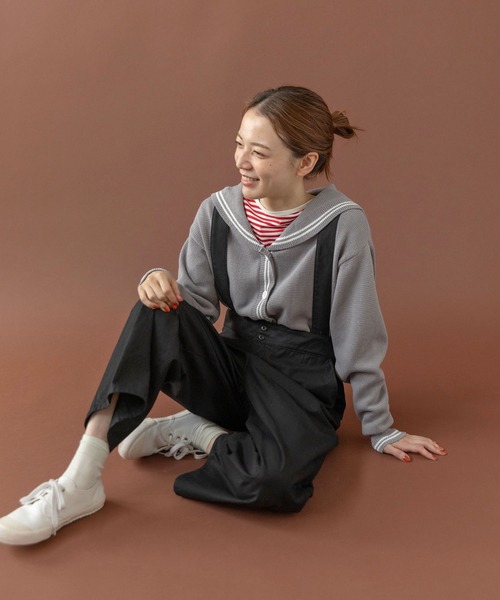 PAR ICI(パーリッシィ)の「オーガニックツイル 吊りパンツ(その他パンツ・レディース・カーキ/ブラック/アイボリー・FREE)」の7枚目の写真