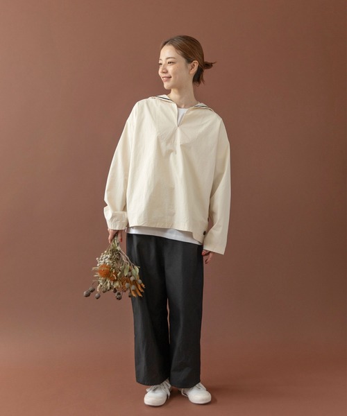 PAR ICI(パーリッシィ)の「オーガニックツイル 吊りパンツ(その他パンツ・レディース・カーキ/ブラック/アイボリー・FREE)」の22枚目の写真