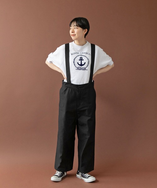 PAR ICI(パーリッシィ)の「オーガニックツイル 吊りパンツ(その他パンツ・レディース・カーキ/ブラック/アイボリー・FREE)」の13枚目の写真