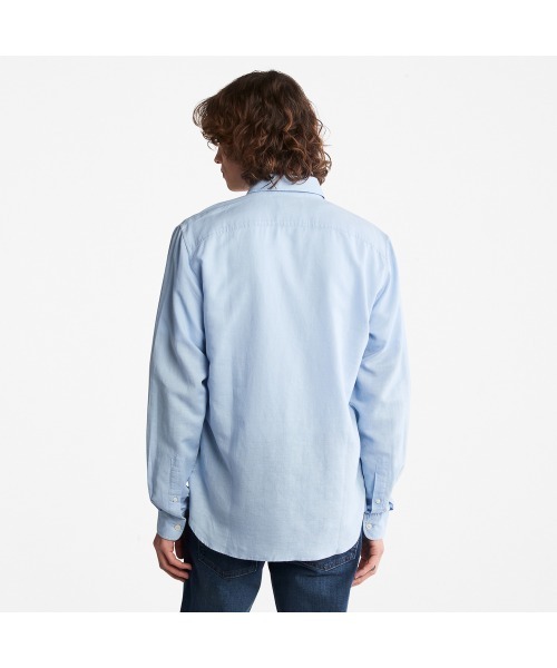 Timberland（ティンバーランド）の「メンズ 長袖 リネン&コットン シャツ（シャツ/ブラウス・メンズ・スカイブルー・LARGE/MEDIUM/SMALL/X-LARGE/XX-LARGE）」の3枚目の写真