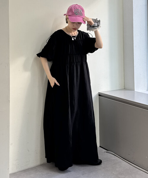 w closet(ダブルクローゼット)の「【セットアイテム】デニムベストワンピセット(ワンピース・レディース・オレンジ/アイボリー/ブラック・0/1)」の17枚目の写真