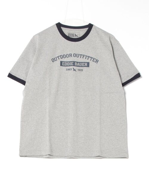 Eddie Bauer（エディーバウアー）の「トリム 半袖 Tシャツ（Tシャツ/カットソー・メンズ・エンジ/ネイビー/杢グレー・M/L/XL/XXL/S）」の17枚目の写真