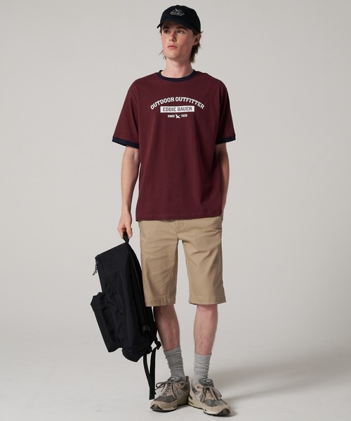 Eddie Bauer（エディーバウアー）の「トリム 半袖 Tシャツ（Tシャツ/カットソー・メンズ・エンジ/ネイビー/杢グレー・M/L/XL/XXL/S）」の9枚目の写真