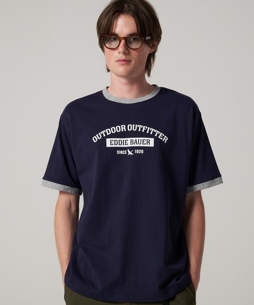 Eddie Bauer（エディーバウアー）の「トリム 半袖 Tシャツ（Tシャツ/カットソー・メンズ・エンジ/ネイビー/杢グレー・M/L/XL/XXL/S）」の10枚目の写真