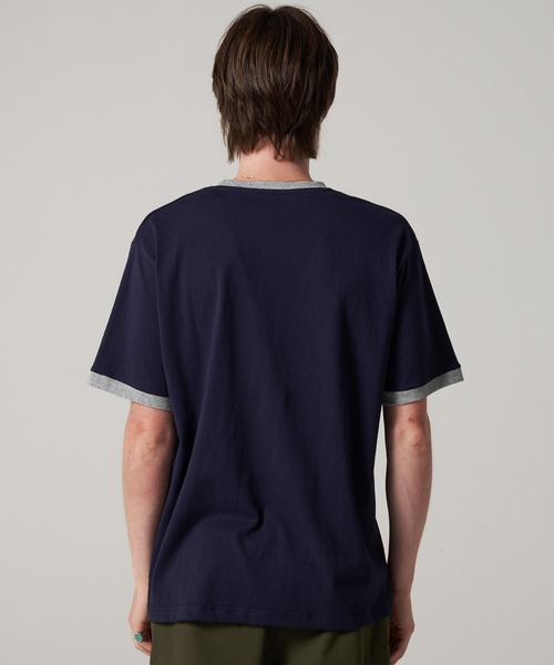 Eddie Bauer（エディーバウアー）の「トリム 半袖 Tシャツ（Tシャツ/カットソー・メンズ・エンジ/ネイビー/杢グレー・M/L/XL/XXL/S）」の12枚目の写真