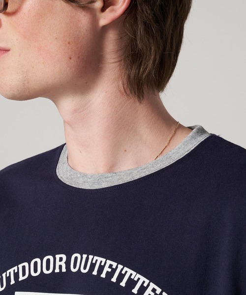 Eddie Bauer（エディーバウアー）の「トリム 半袖 Tシャツ（Tシャツ/カットソー・メンズ・エンジ/ネイビー/杢グレー・M/L/XL/XXL/S）」の13枚目の写真