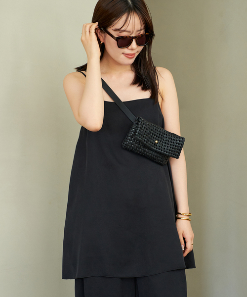 plage fibril linen 混 キャミソール　ベージュ プラージュ Plage 《追加予約》fibril linen 混 キャミソール