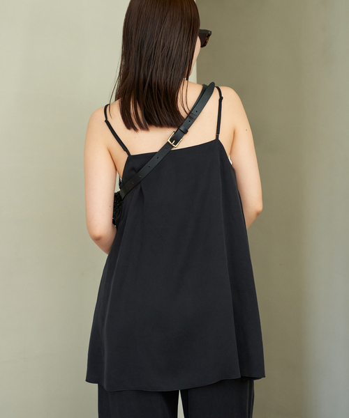Plage プラージュ　fibril linen 混 キャミソール☆ブラック 追加》fibril linen 混 キャミソール（キャミソール）｜Plage