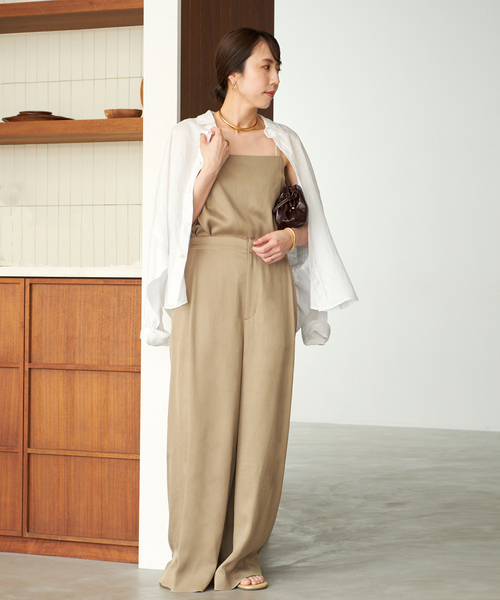 fibril linen 混 キャミソール　plage プラージュ 追加》fibril linen 混 キャミソール（キャミソール）｜Plage