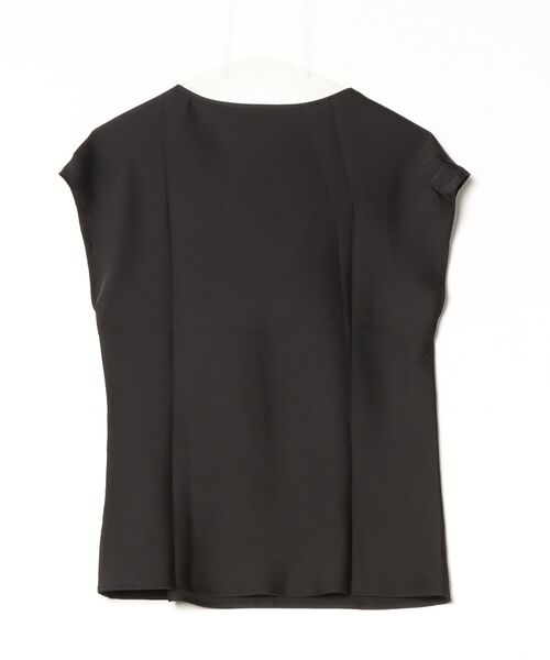 SallyLunn(サリーラン)の「ドレープ半袖ブラウス(シャツ/ブラウス・レディース・ブラック/ホワイト・MEDIUM/LARGE)」の7枚目の写真