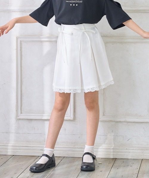 aube rie マーモンプリーツスカート(両面)3色 25SS】WOMEN アシンメトリープリーツスカート レッド