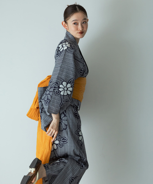 SENSE OF PLACE by URBAN RESEARCH(センスオブプレイスバイアーバンリサーチ)の「浴衣2点セットA(変織紅梅)(浴衣・レディース・パープル系その他/ホワイト系その他/ブルー系その他/その他1・ONE)」の6枚目の写真