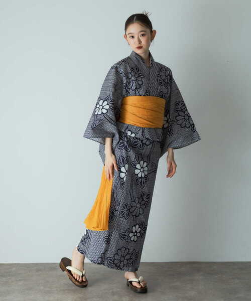 SENSE OF PLACE by URBAN RESEARCH(センスオブプレイスバイアーバンリサーチ)の「浴衣2点セットA(変織紅梅)(浴衣・レディース・パープル系その他/ホワイト系その他/ブルー系その他/その他1・ONE)」の8枚目の写真