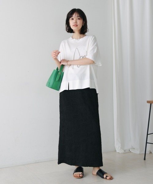 Bou Jeloud（ブージュルード）の「アートロゴカットソー（Tシャツ/カットソー・レディース・ホワイト/ブラック・FREE）」の3枚目の写真