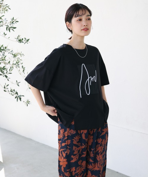 Bou Jeloud（ブージュルード）の「アートロゴカットソー（Tシャツ/カットソー・レディース・ホワイト/ブラック・FREE）」の17枚目の写真