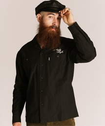 Schott ショット　総柄　ブラック　レーヨンシャツ　XL 長袖シャツ SCHOTT｜ショットのシャツ/ブラウス（長袖）通販 - ZOZOTOWN