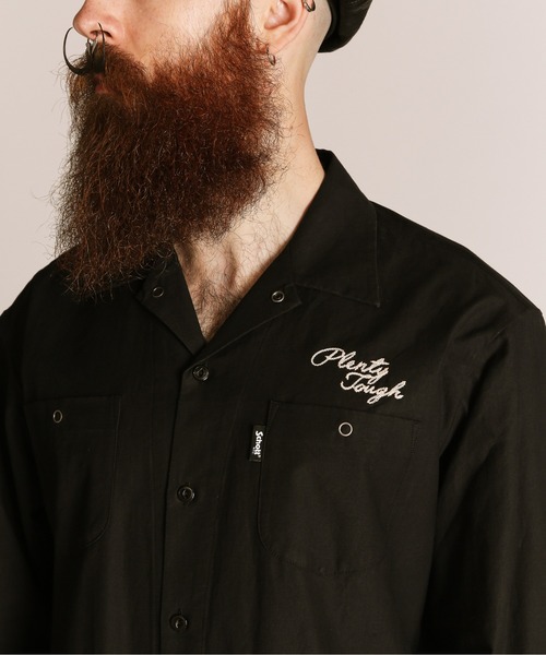 Schott(ショット)の「Schott/ショット/NC WORK SHIRT EMB./刺繍 ワークシャツ(シャツ/ブラウス・メンズ・ベージュ/ブラック・M/L/XL/2XL)」の6枚目の写真