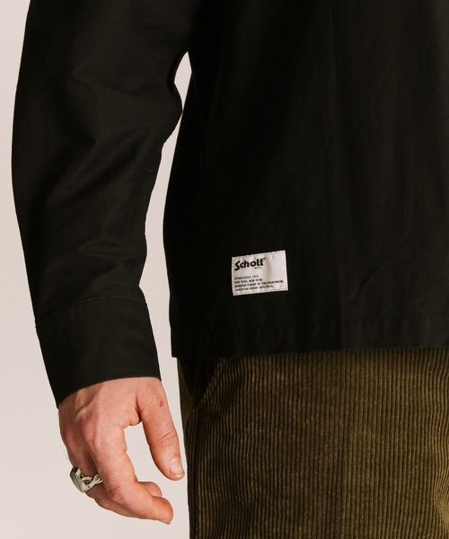Schott(ショット)の「Schott/ショット/NC WORK SHIRT EMB./刺繍 ワークシャツ(シャツ/ブラウス・メンズ・ベージュ/ブラック・M/L/XL/2XL)」の8枚目の写真