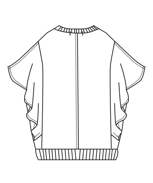 IEDIT(イディット)の「IEDIT 接触冷感・吸汗速乾・抗菌防臭!Ohcool(R)Ⅱplus素材のフリルトップス(Tシャツ/カットソー・レディース・アイボリー/スミクロ/ブラウン・M/L/LL/3L/4L/S)」の22枚目の写真