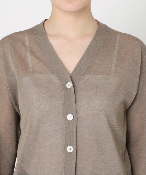 SLOBE IENA(スローブイエナ)の「《追加2》リネン混シアーカーディガン(カーディガン/ボレロ・レディース・ベージュ系その他・FREE)」の18枚目の写真