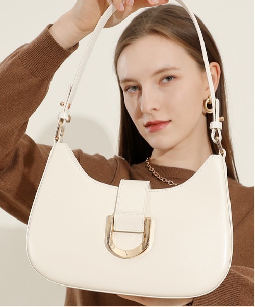 NiiNa / ニーナ 】高品質牛革 ワンハンドルスリムラウンドレザーバッグ