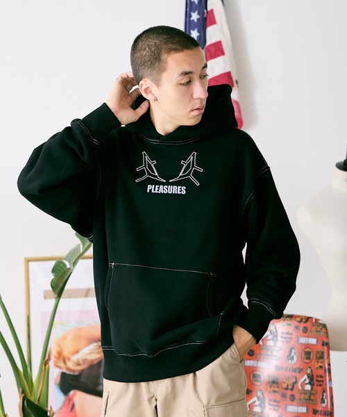 PLEASURES(プレジャー)の「PLEASURES/プレジャーズ×EVANGELION/エヴァンゲリオン ARTIFICIAL HUMAN HOODIE パーカー フーディー(パーカー・レディース・ブラック・L)」の4枚目の写真