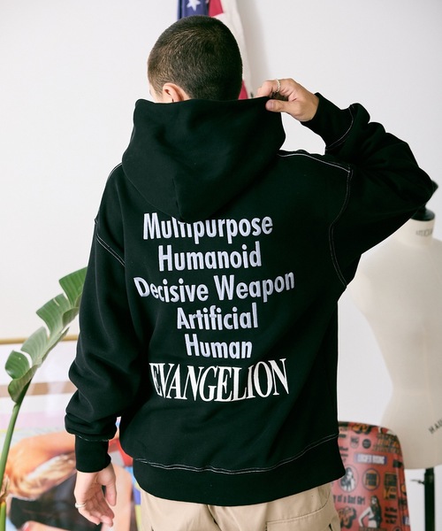 PLEASURES(プレジャー)の「PLEASURES/プレジャーズ×EVANGELION/エヴァンゲリオン ARTIFICIAL HUMAN HOODIE パーカー フーディー(パーカー・レディース・ブラック・L)」の5枚目の写真
