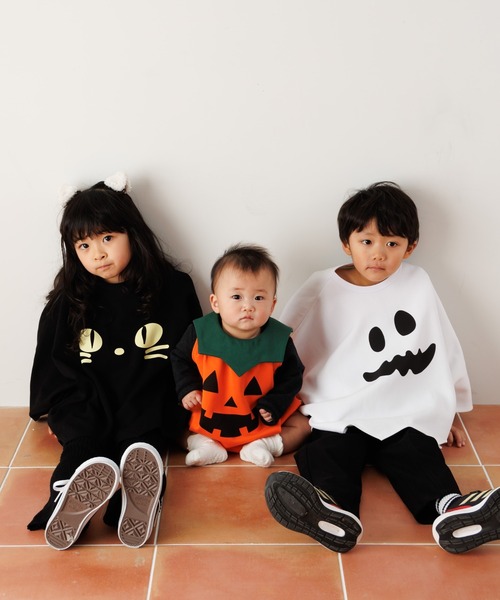 MAKE YOUR DAY（メイクユアデイ）の「ハロウィンTシャツ■85～130cm対応（Tシャツ/カットソー・キッズ・オフホワイト/ブラック/オレンジ・M/S/L）」の21枚目の写真