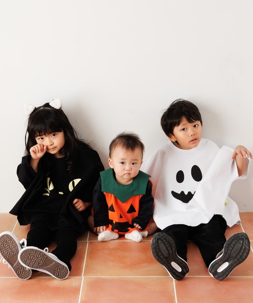 MAKE YOUR DAY（メイクユアデイ）の「ハロウィンTシャツ■85～130cm対応（Tシャツ/カットソー・キッズ・オフホワイト/ブラック/オレンジ・M/S/L）」の22枚目の写真