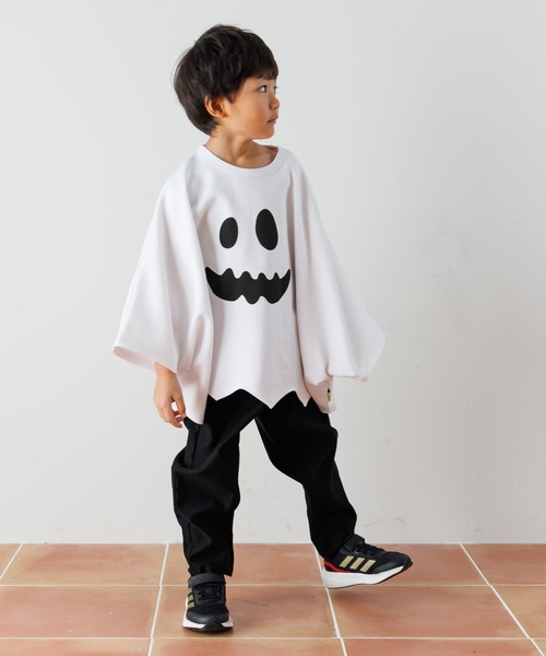 MAKE YOUR DAY（メイクユアデイ）の「ハロウィンTシャツ■85～130cm対応（Tシャツ/カットソー・キッズ・オフホワイト/ブラック/オレンジ・M/S/L）」の9枚目の写真