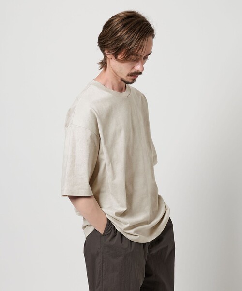 セール】アブストラクト プリント クルーネック Tシャツ（T