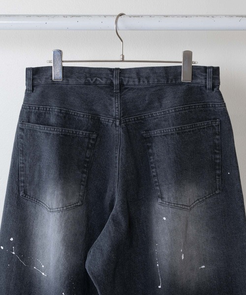 カイチ - ダメージペイント加工デニムパンツ made in INTER