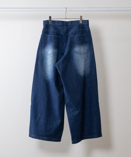 う*ん様 カイチ ダメージペイント 加工デニムパンツ ブラック INTER FA カイチ - ダメージペイント加工デニムパンツ made in INTER
