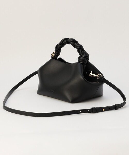 GANNI(ガニー)の「GANNI/ガニー Ganni Bou Bag Small / A5241 / リサイクルレザー 2way ショルダーバッグ / ハンドバッグ(ショルダーバッグ・レディース・ブラック・ONE SIZE)」の3枚目の写真