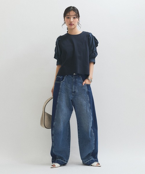 セール】【サステナブル】バルーンスリーブTシャツ（Tシャツ