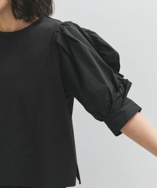 ADAM ET ROPE'(アダムエロペ)の「【サステナブル】バルーンスリーブTシャツ(Tシャツ/カットソー・レディース・ブラック/ネイビー/ベージュ系その他・FREE)」の20枚目の写真