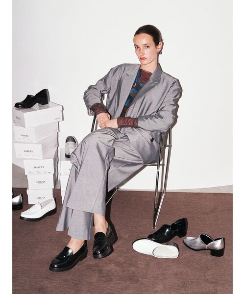 HARUTA（ハルタ）の「【HARUTA×ELENDEEK】ローファー（ローファー・レディース・オフホワイト/シルバー/ブラック・36/37/38）」の18枚目の写真