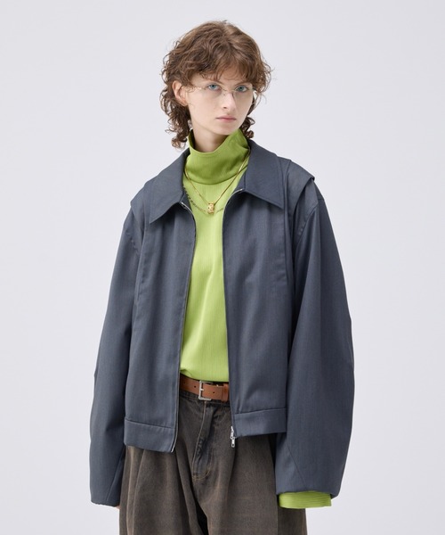 Loose curve tuck short blouson/ルーズカーブタックショート