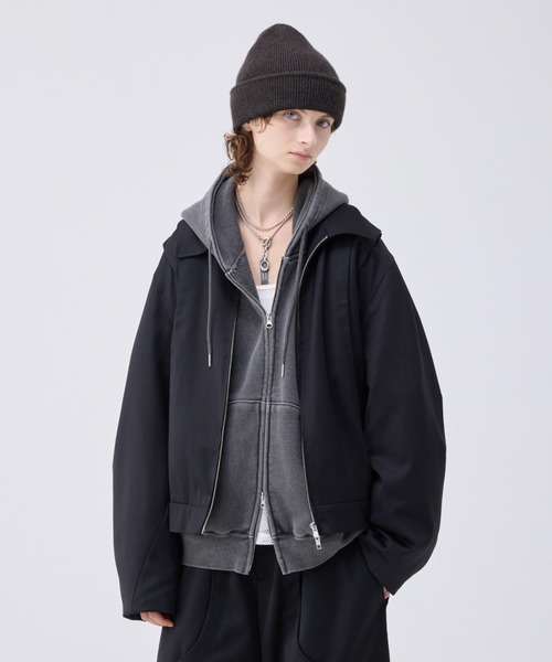 【新品】ボリュームシルエットタックブルゾン MONO-MART（モノマート）の「ビッグシルエット切り替えブルゾン
