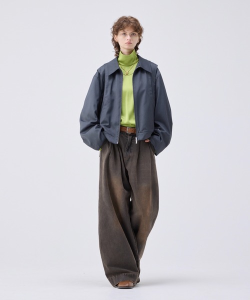 セール】Loose Curve Tuck Short Blouson / ルーズカーブタック 