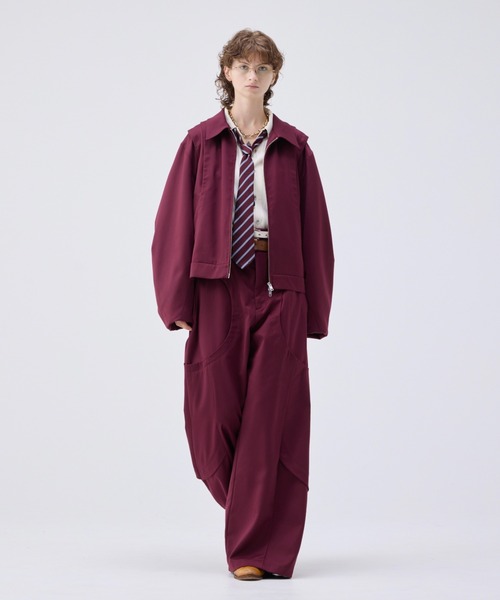 セール】Loose Curve Tuck Short Blouson / ルーズカーブタック