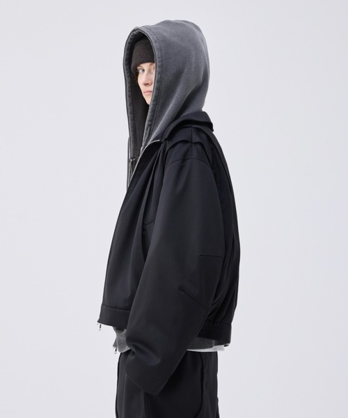 週末限定価格❗️人気即完❗️ ソエルテ　ブルゾン　お値下げ可‼️ Loose curve tuck short blouson/ルーズカーブタックショート