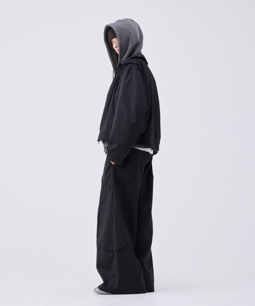 Loose curve tuck short blouson/ルーズカーブタックショート