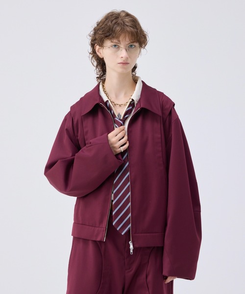 archive スエード調ブルゾン　短丈　ダークウェア archive スエード調ブルゾン 短丈 ダークウェア 【雑誌掲載