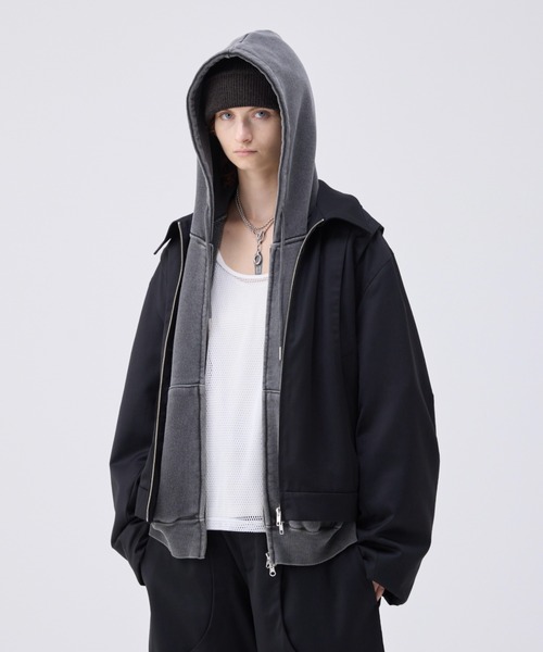 soerte（ソエルテ）の「Loose curve tuck short blouson/ルーズカーブタックショートブルゾン（ブルゾン・メンズ・ブラック/グレー/レッド・1/2/3）」の16枚目の写真