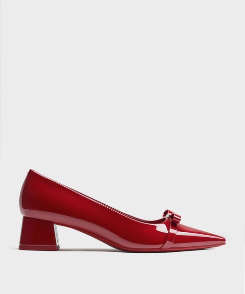 CHARLES&KEITH ドリアン パテントボウブロックヒールパンプス 35 95876828b_19_d_500.jpg