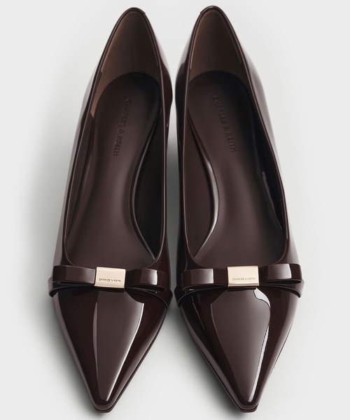 CHARLES & KEITH(チャールズ & キース)の「Dorian ドリアン パテントボウブロックヒールパンプス(パンプス・レディース・ブラウン系その他3/ダークブラウン/ブラック系その他6/レッド・24.5cm/23.5cm/25.5cm/25cm/23cm/22.5cm/22cm)」の12枚目の写真