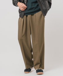 【ロン】ÉDIFICE （エディフィス）ブラウン スラックス L CONFFECT EDIFICE VIST GABA SIDE ADJUST WIDE Pants
