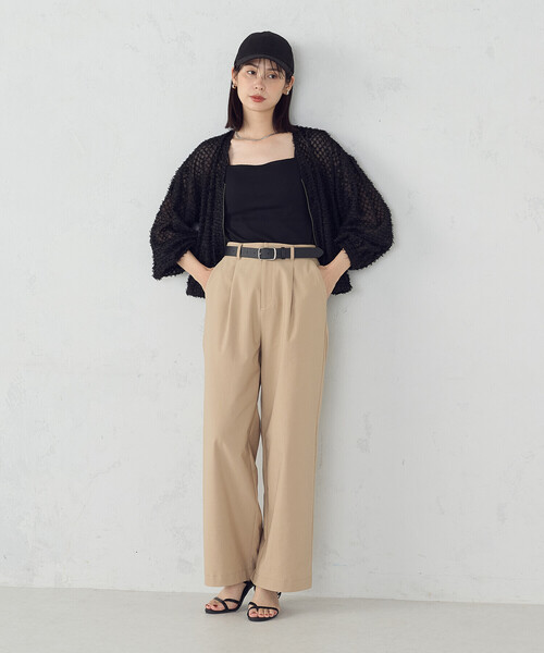 COMME CA ISM(コムサイズム)の「フリンジシアー ジップアップブルゾン(ブルゾン・レディース・ブラック・MEDIUM/LARGE)」の4枚目の写真